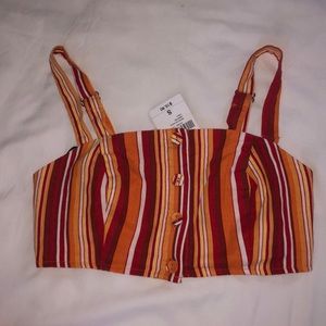 🚫SOLD🚫 NWT Forever 21 striped crop top